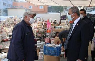 Başkan Kaplan haftaya pazar ziyareti ile başladı
