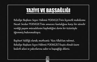 Bayburt Valiliği’nden taziye mesajı