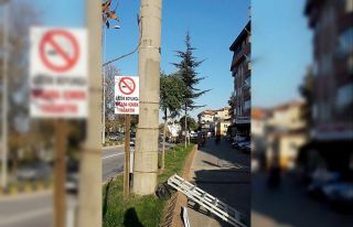 Belediyeden yasak alanlara uyarı tabelası