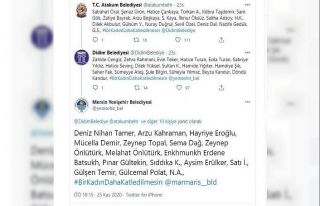 Belediyeler kadına yönelik şiddete tweet zinciri...
