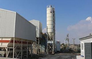 Beton santrali üretime başladı