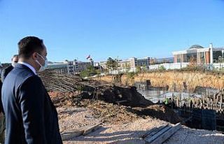 Bin 500 kişilik KYK yurdunda çalışmalar devam...