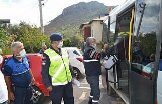 Bozyazı’da jandarma okul servis araçlarını denetledi