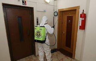 Buca Belediyesinden korona virüsü görülen apartmanlara...