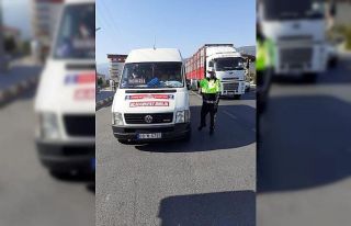 Buharkent’e toplu taşıma araçları denetlendi