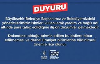 Bursa Büyükşehir Belediyesinden dolandırıcılık...