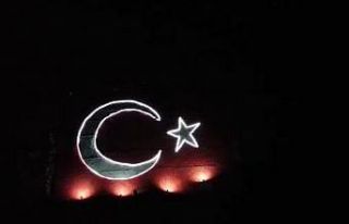 Çal Dağlarındaki Türk bayrağı Azerbaycan için...