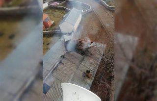 Camide korkutan yangın