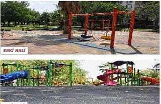 Cizre Belediyesi, park yenileme çalışmalarına...