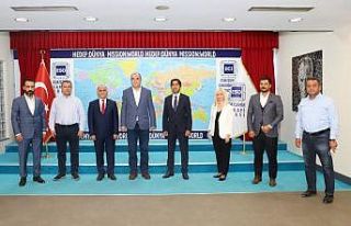 Cizre TSO Başkanı Sevinç ESO Başkanı ile bir...