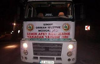 Depremzedelere Simav’dan odun yardımı