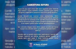 Didim Belediyesi’nden doğa katliamı ile ilgili...