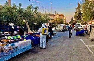 Didim’de pazaryerleri dezenfekte ediliyor