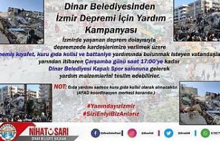 Dinarlılar yaşadıkları depremi unutmayıp İzmir...