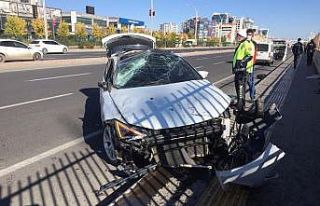 Direksiyon hakimiyetini kaybetti, metrelerce takla...