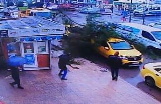 Durakta bekleyen ticari taksinin üzerine ağaç böyle...