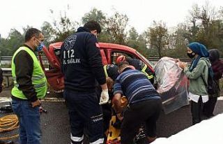 Düzce TEM’de hafif ticari araç ile otomobil çarpıştı:...