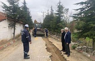 Ergene’de taş döşeme çalışmaları sürüyor