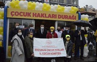 Erzurum’da ’Çocuk Hakları Durağı’ açıldı