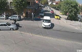 Eskişehir’de kaza anı MOBESE kamerasına yansıdı