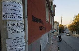 Ev sahipleri ilanlarla sokaklarda