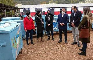 Fatsa’da çöp konteynırları çiçek açtı