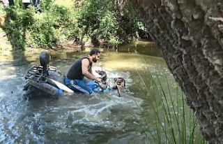 ’Geçerim’ dedi ama 1 metre gidemeden çakıldı...