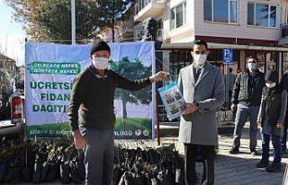 Geleceğe nefes için 4 bin fidan dağıtıldı