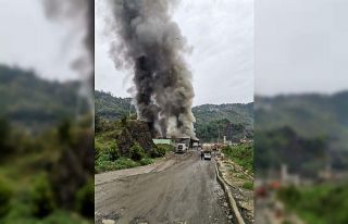 Giresun’da katı atık çöp tesisinde yangın