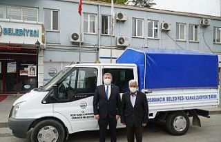 Hayırsever İş adamından belediye’ye kamyonet