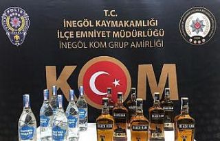 İnegöl’de kaçak içki operasyonu