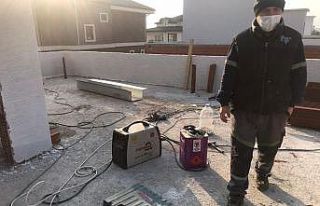 İşçiler öğle molasına çıkınca hırsızlar...