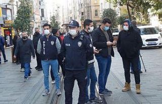 İstiklal Caddesi’nde korona virüs denetimi