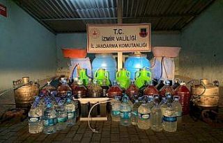 İzmir’de 972 litre kaçak alkol ele geçirildi
