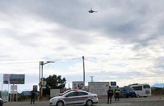 Jandarma havadan trafik kontrolü yaptı