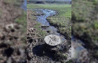 Kanalizasyon sızıntısı mahallelinin tepkisine...