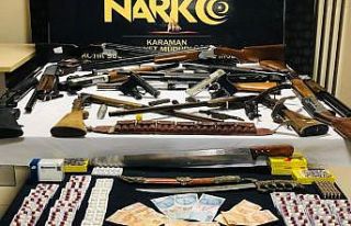 Karaman’da silah ve uyuşturucudan 9 kişi adliyeye...