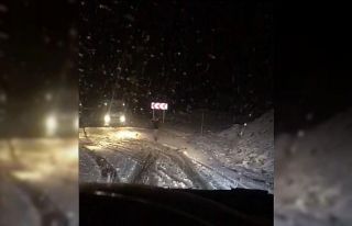 Karapet Geçidi’nde yılın ilk karı yağdı