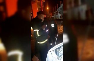Kars’ta araç yangını