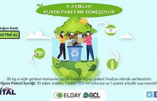 Kartal’da elektronik atıklar hijyen paketine dönüşüyor