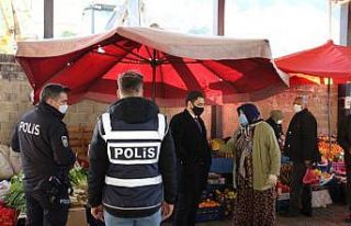 Kaymakam Mahmutoğlu pazar denetimine katıldı