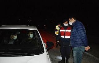 Kaymakam Yıldırım trafik denetimine katıldı