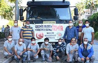 Kemer’den İzmir’e yardım tırı