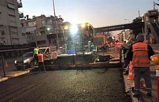 Kısıtlama saatlerinde Meydan Altgeçidi asfaltı...