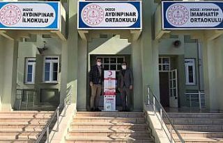 Kızılay’dan 8 okula dezenfektan standı