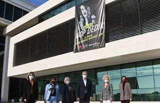 Konyaaltı’ndan kadına şiddetle mücadeleye pankartlı...