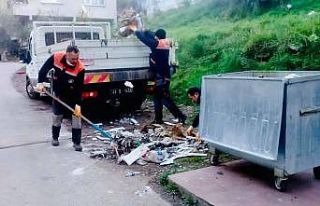 Körfez’de cadde ve sokaklarının temizliği aksatılmıyor