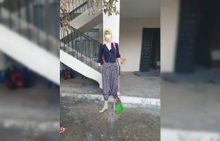 Korona virüse dikkat çekmek için cansız mankene...