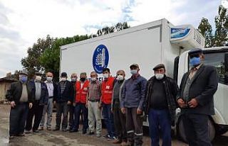 Kumbaba Köyünden depremzedelere gıda yardımı