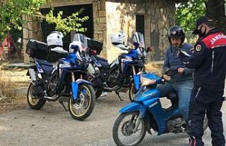 Manisa jandarmasından motosiklet denetimi